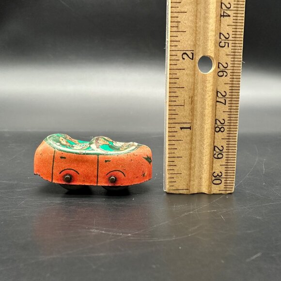 Vintage J Chein Metal Roller Coaster Car Toy 1950s Tin Litho Mini Mid Century - Picture 9 of 11
